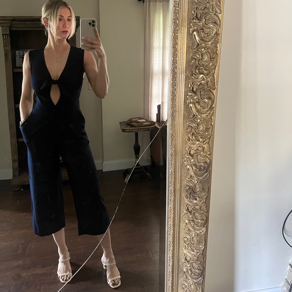 Rachel Roy Navy Jump Suit with Tied Top